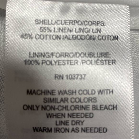 Donna Morgan Linen Blend Fit and Flare Dress Size 8 - Picture 6 of 6